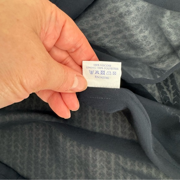 Brora Ink Graphic Print  patchwork Dress Size UK 12 US 8 Asymmetric V Neck - Picture 14 of 15